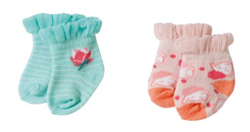 BABY ANNABELL Ponožky pre bábiku 2-balenie DVA VZORY