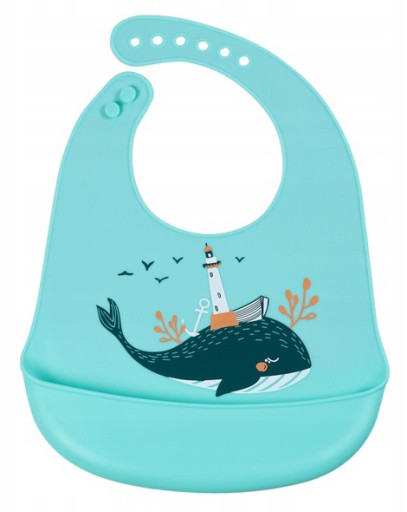 Нагрудник силіконовий Simed Shades of blue 1 шт.