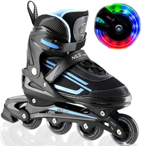 Роликові ковзани Nils Extreme NJ19803A чорно-сині, розміри 35-38