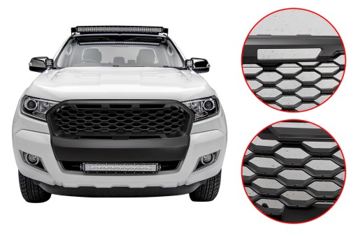 FORD RANGER WILDTRAK 16-18 Решетка радиатора ТЮНИНГ ЧЕРНЫЙ