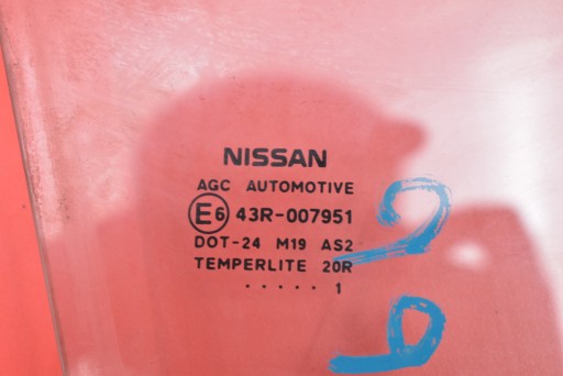 FENSTER Seitlich rechts vorne vorne NISSAN JUKE 1 und 10-14
