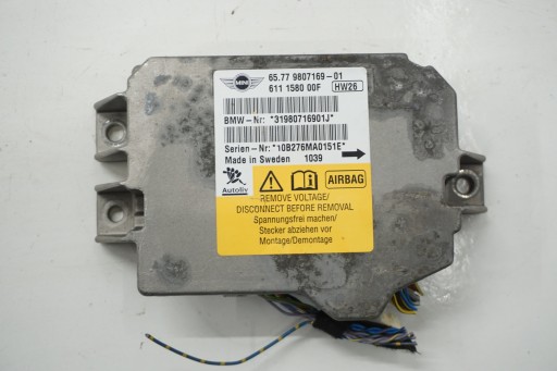 MINI COOPER R55 R56 модуль датчика подушки безпеки 9807169