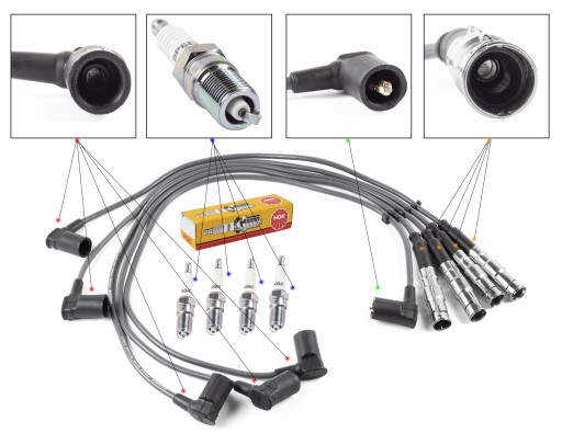 ZPR_53-0025_4930 - Дроти + свічки NGK MERCEDES 124 C124 W124 92-93