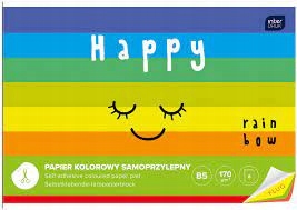 Папір кольоровий B5 Interprint 8 аркушів 170 г/м²