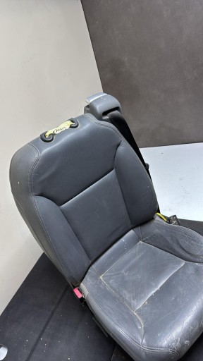 Sitz SKORZANY grau / graue Leder SAAB 9-3 II CABRIO 04- links
