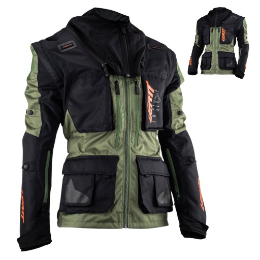 LEATT 5.5 ENDURO CACTUS MOTO КУРТКА ЧОРНА/ЗЕЛЕНА РОЗМІР M