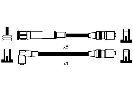 0561 - Комплект кабелів запалювання ngk bmw 3 e30 5 e28 5 e34 2.0 2.5 2.7