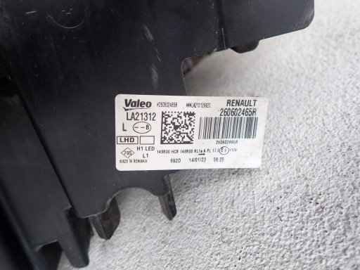 light left REFLEKTOR left LED DACIA DUSTER 2 II HM LIFT 21-24R 260602465R