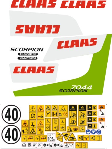 НАКЛЕЙКИ ОБКЛЕЮВАННЯ КОЖНОЇ МОДЕЛІ CLAAS SCORPION
