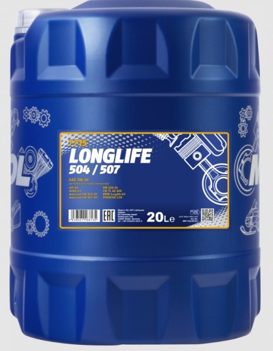 MANNOL 7715 LONGLIFE OIL 504/507 5w30 20л.