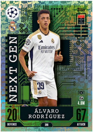 Topps Match Attax 2023/2024 23/24 - НАСТУПНЕ ПОКОЛІННЯ - 396 АЛЬВАРО РОДРІГЕС