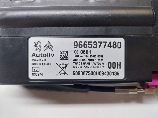 CITROEN C5 III X7 module control unit GSM 9665377480
