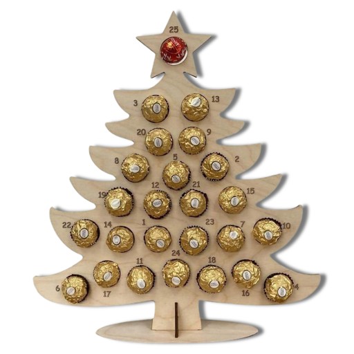 Vianočný stromček Adventný kalendár Stojan na čokolády