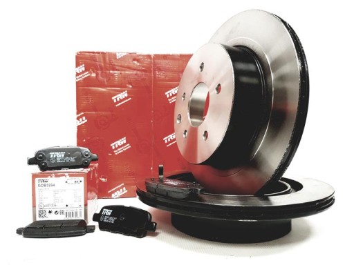 TRW диски + колодки задні NISSAN X-TRAIL T30 T31