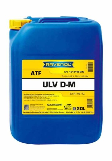 RAVENOL ATF ULV D-M OIL 20л.