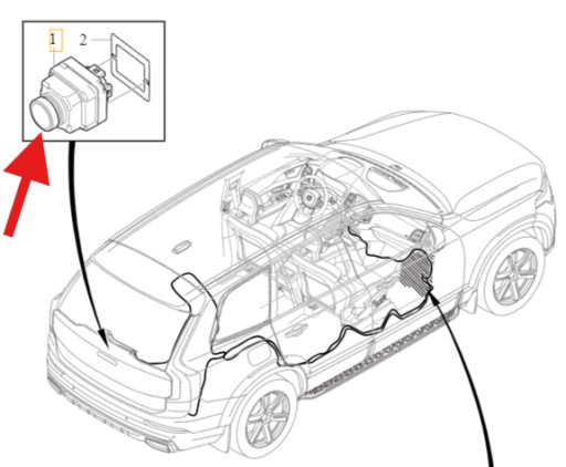 Камера заднього паркування volvo s90 v90 2017- xc90 xc60 s60 v60 oe 31445951