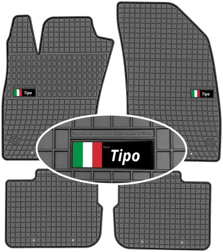 Fiat Tipo Sedan 2015- Dywaniki gumowe Frogum Emblemat