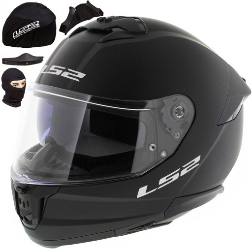LS2 Motorcycle Chelmet Integral FF808 Stream II Тверда Blk Mat L +Balaclava