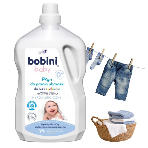 Рідина для прання дитячої білизни Bobini Білий 35пр