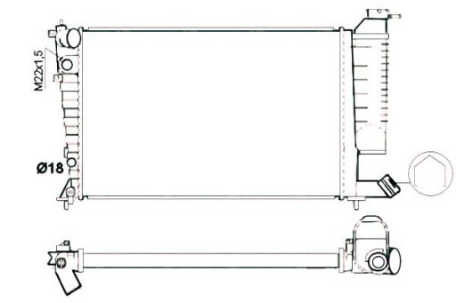 54716 - Охладитель воды nrf citroen xsara 2.0 16v (n1)