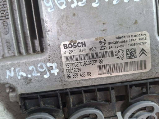 centralina motore 0281011863 9653958980 9655943580 CITROEN PEUGEOT 1.6 HDI