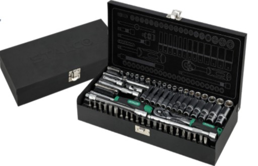 НАБОР ТОРЦЕВЫХ КЛЮЧЕЙ STALCO С ТРЕЩОТКОЙ 1/4” 67 ЭЛЕМЕНТОВ