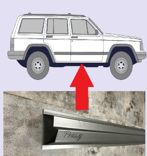 Поріг Jeep Cherokee XJ (1984-2001) пороги з листового металу