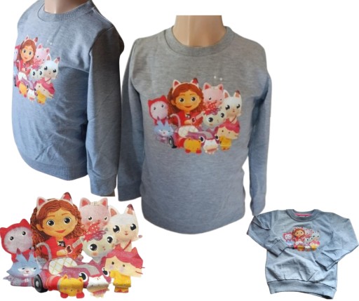 Bluza dla Dziewczynki z Nadrukiem Wykonana z Cienkiej Dresówki