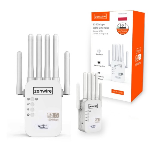 Jelerősítő Repeater WiFi 5 Külső Repeater Access Point 1200 mb