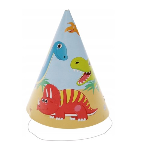 ПАПЕРОВІ ШАПКИ НА ДЕНЬ НАРОДЖЕННЯ ДИНОЗАВРИКА 6 ШТ