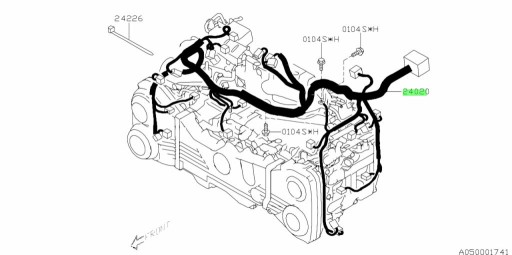 24020ad891 жгут проводов двигателя subaru oe impreza sti 2008+/n14