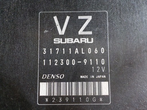 SUBARU control unit gearboxes 31711AL060 112300-9110