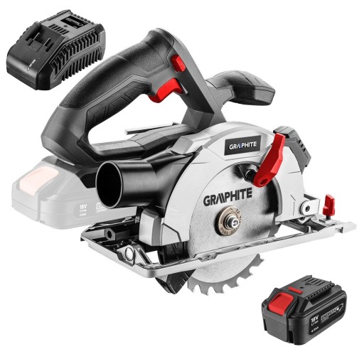 ПИЛА ЦИРКУЛЯРНА ГРАФІТОВА + АКУМУЛЯТОР 4Ah + ЗАРЯД