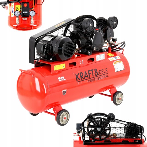 КОМПРЕСОР 100 Л 2 ПОРШНЄВИЙ ПРИВОД РЕМІНЬ КОМПРЕСОР 400 В