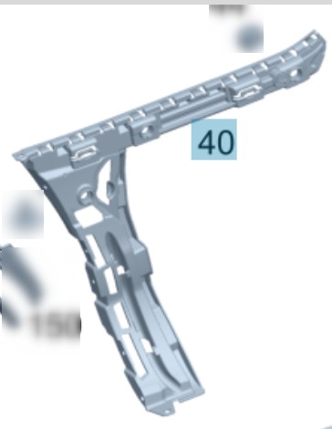 A2058802002 - Ковзне кріплення бампера MERCEDES C Class W205 L T