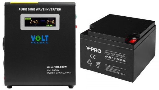 Преобразователь бесперебойного питания ибп для синусоидальной печи 800ва+agm 12в 26ач