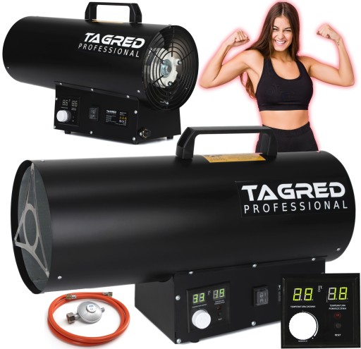 Газовий нагрівач повітродувка з термостатом 50KW LCD