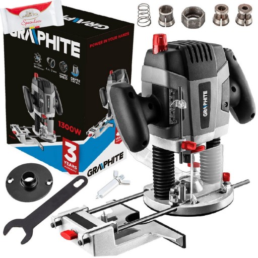 ФРЕЗЕРНИЙ ВЕРСТАТ ВЕРХНИЙ ШПИНДЕЛЬ 1300W ГРАФІТ 59G717