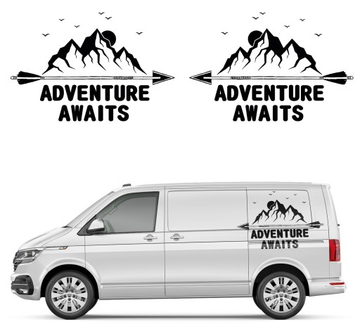 Автомобильные наклейки ADVENTURE AWAITS 126 x 84 см