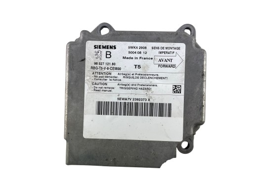 Module sensor Airbag 9652712180 5WK4 2908 Peugeot 307 SW