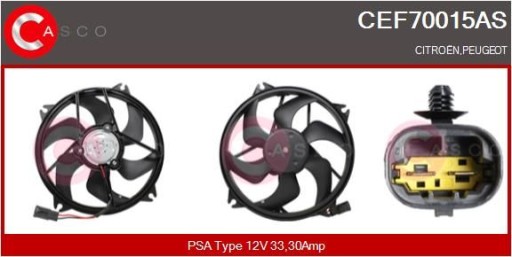 ВЕНТИЛЯТОР РАДИАТОРА CEF70015AS CASCO CITROEN