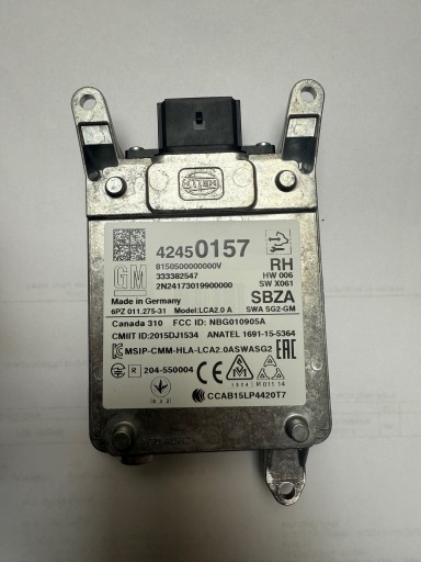 42450157 - Правий радар, помічник у сліпих зонах, модуль opel insignia a lift