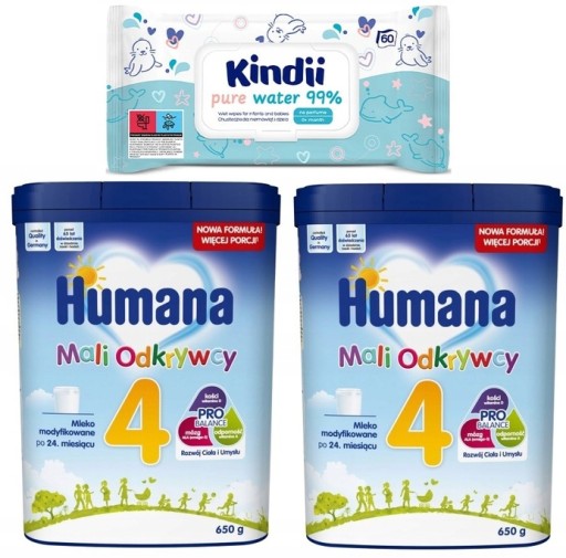 HUMANA 4 MLEKO NASTĘPNE PO 24 M+ 2x650G CHUSTECZKI