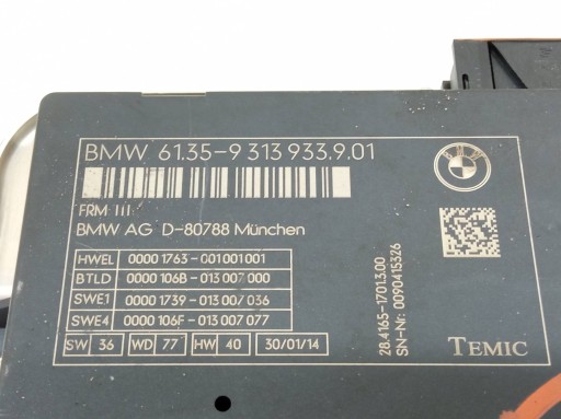 module 9313933 Bmw Seria 6 III (2012-2018) F06 Gran Coupe