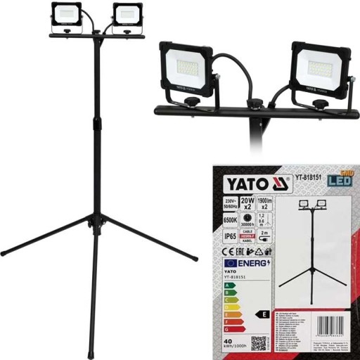 Світлодіодний прожектор галогенна лампа 2x20w штатив стенд