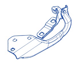 ПЕТЛЯ КАПОТА DACIA DUSTER II ЛЕВАЯ 654019784R