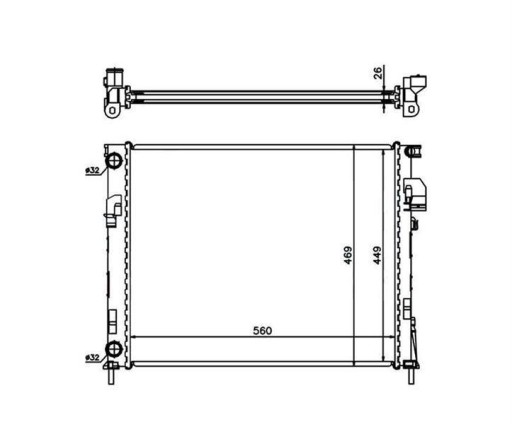 4408645 - Охладитель воды opel vivaro 2002-2006 1.9dci