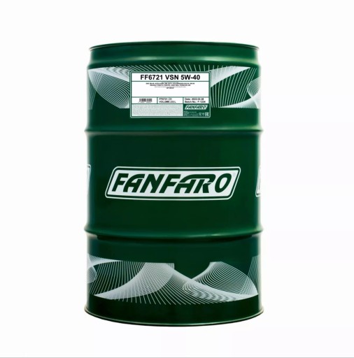 Масло моторное 5W40 VSN 208L FANFARO JASO MA2 RENAULT MB VOLKSWAGEN PORSCHE