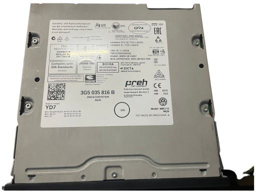 VW GOLF VIII МОДУЛЬ MIB3 3G5035816B