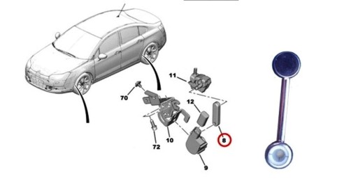 527381 - Соединитель троса корректора высоты CITROEN C5 08-
